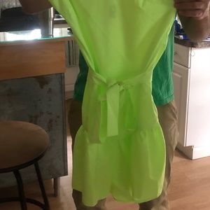 CBR (Chic Me) Neon Green One-Shoulder Belted Dress Size Medium